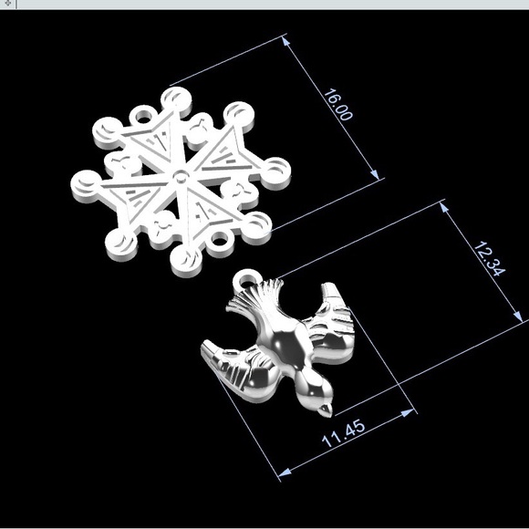 Huguenot Cross Pendant Sterling Silver 925 - Picture 3 of 4